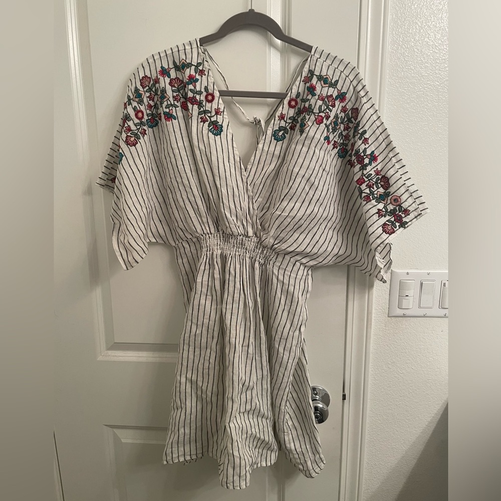 Zara Embroidered Short Dress